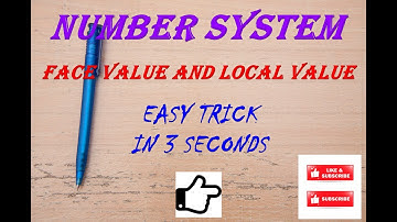 NUMBER SYSTEM FACE VALUE AND LOCAL VALUE BY Maths for weaker and Stronger