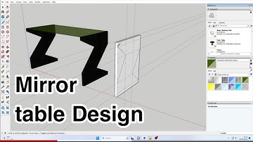 living room mirror table l how to make living Rome mirror table in SketchUp l jk technical skill skt