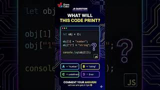 Number vs. String: The JS Object Key Trap! 🔍 #coding #frontendcourse #codingchallenge #learnjs