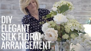 DIY Elegant Silk Floral Arrangement! EASY!