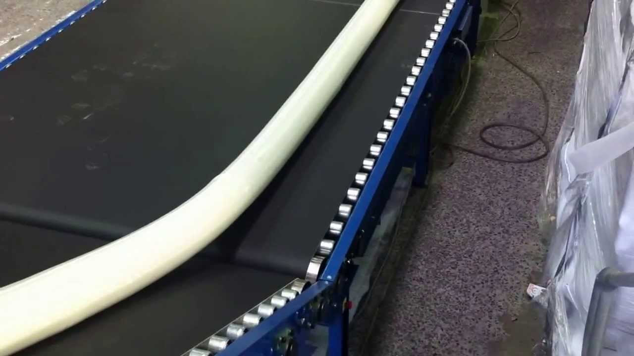 Pipe liner processing on belt conveyor YouTube