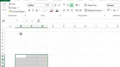 Selecting Contiguous Cells