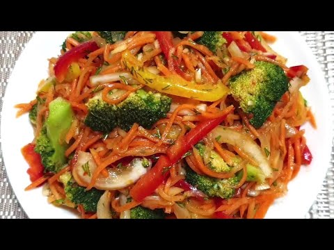 Морковь С Брокколи По-Корейски! Простой Рецепт Вкусного Салата!