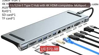 11/12-in-1 Type C Hub with 4K HDMI-compatible Multiport Adapter D... — Best Deal 2026 | Shop Now!