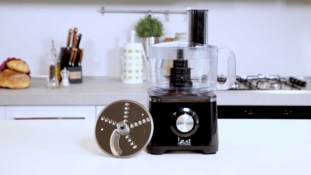 electriQ 10-in-1 1100W Multifunctional Food Processor with Blender in  Stainless Steel and Black