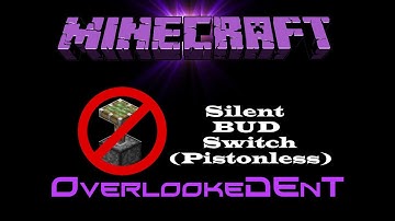 Silent BUD Switch (Pistonless) - Minecraft Xbox 360/PS3 - [Tutorial]