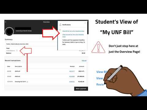How to view My UNF Bill