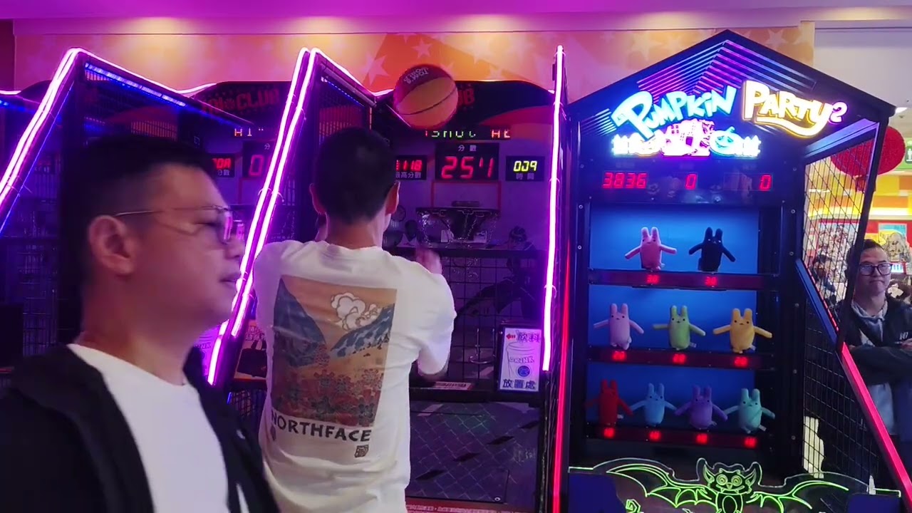 20260218@湯姆熊板橋遠東店AI投籃機5顆新🏀三人接力順序調換程度