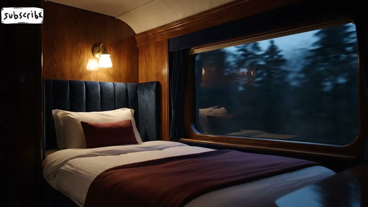 Night Train Ride at Night 🚆 Rhythmic Rail Sounds for Deep Sleep (6 Hours)