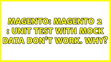 Magento: Magento 2 : Unit test with mock data don
