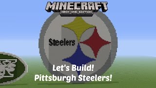 minecraft let s build nfl logos pittsburgh steelers xbox one hd