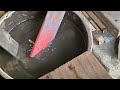 Making a sheet metal cutting blade from a truck leaf spring (tool)