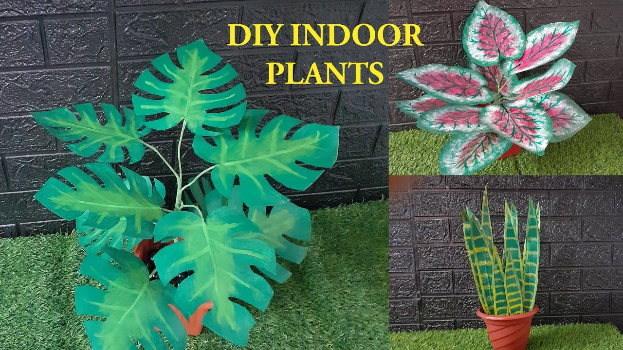 DIY Artificial Indoor Plants For Home Decoration/DIY Fake Indoor Plants