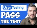 How to pass user testing test  user testing practice test walkthrough 100 working  quick  easy