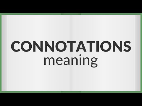 Video: Cosa significa connotare?