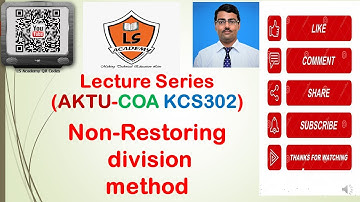 AKTU EXAM | COA KCS302 | Non Restoring Division Method in hindi | non restoring division