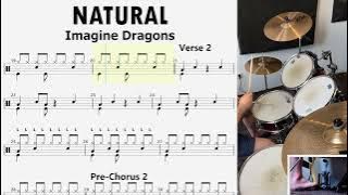 🎶DRUM SHEETS for Beginners🎶 Imagine Dragons - Natural
