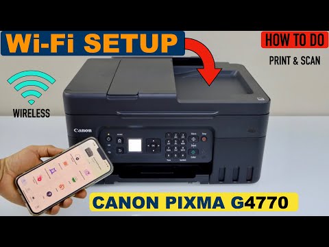 Canon Pixma G4770 WiFi Setup, Add In A SmartPhone, Wireless Printing & Scanning Test !