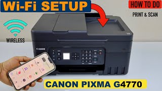 Canon Pixma G4770 WiFi Setup, Add In A SmartPhone, Wireless Printing & Scanning Test !