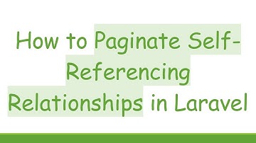 How to Paginate Self-Referencing Relationships in Laravel