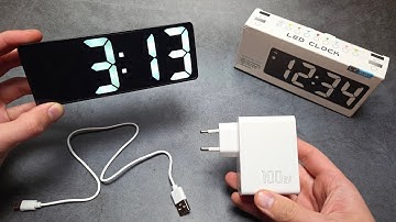 How to Turn ON , Power & Charge LED Digital Clock With Alarm & Large Display GH0712L LC001