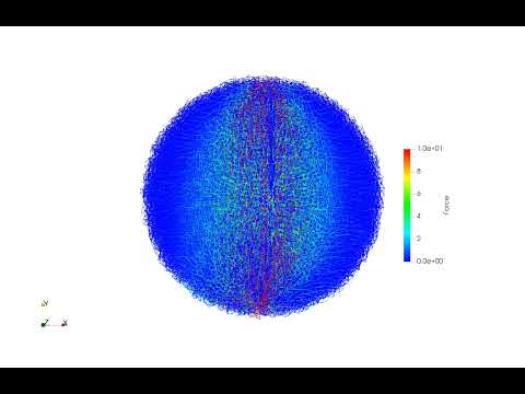 DEM-Simulation of Brazilian test, YADE