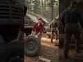 Logging camp tough work