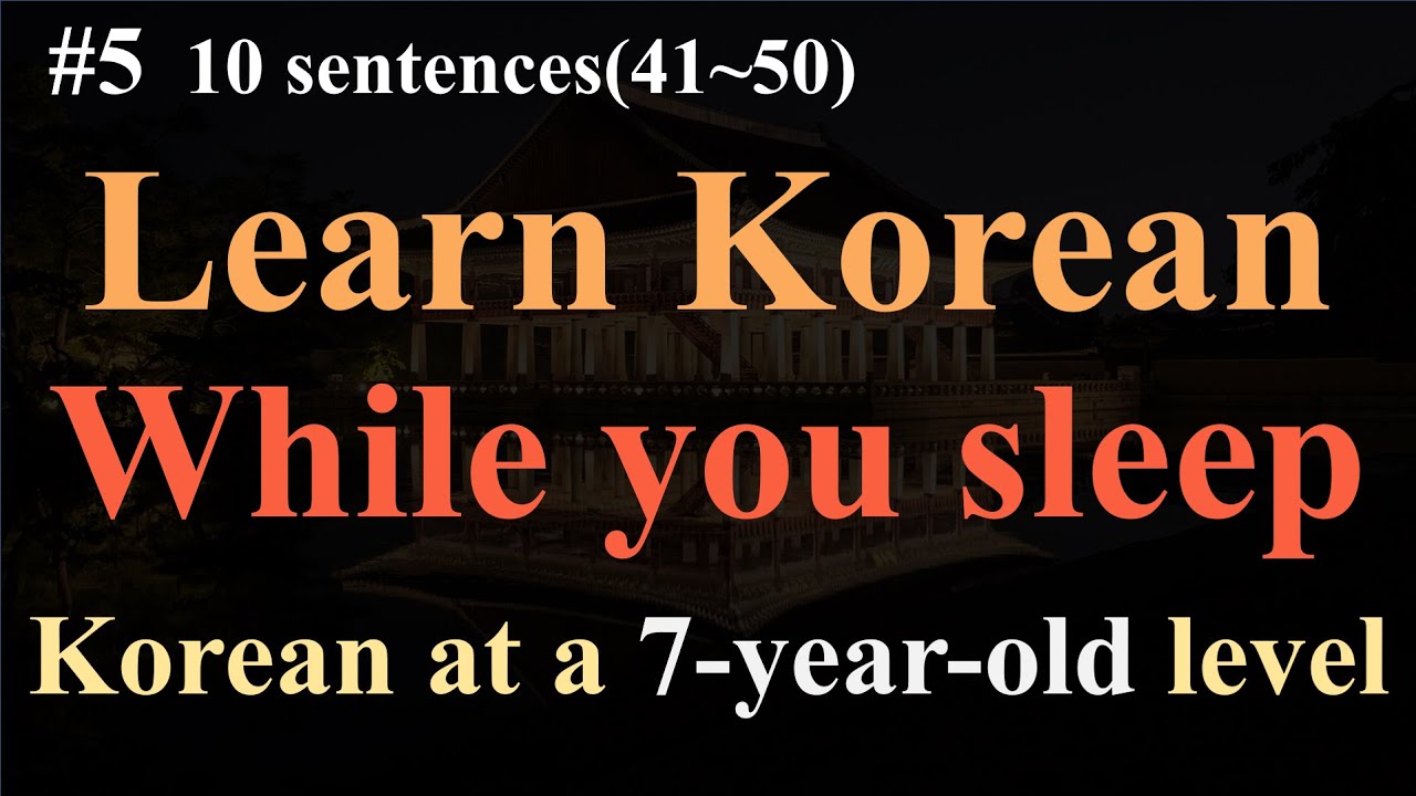 Learn Basic Korean 5 | listen while you sleep | 10 Sentence(41~50)