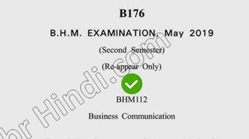 2019 Dcrust BHM 2nd Sem Business Communication  Question Paper