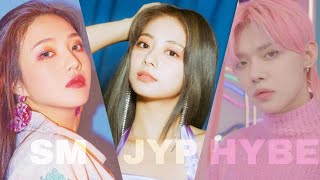 my top 3 kpop groups from each company