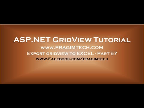 Export gridview to excel in asp.net - Part 57