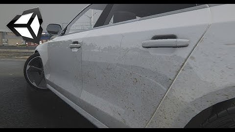 Unity. Dirt on the vehicle from splushes