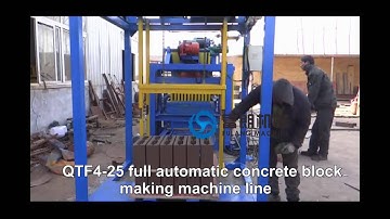 QTF4 -25 fully automatic concrete block making machine for sale