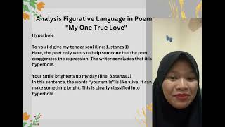 Analysis figurative language in Poem My One True Love 