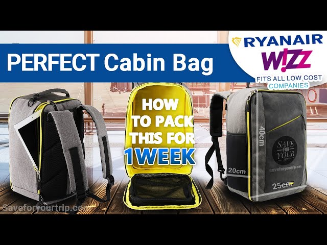 Cabin Bag Ryanair/WizzAir ✈️ | How to Pack a Backpack for a WEEK - YouTube