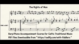 [013] The Rights of Man, Harp and Piano Accompaniment Score for Celtic Traditional Music
