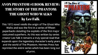 The Phantom Avon Book #1 Review reprint from Hermes Press