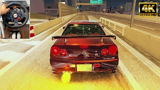Insane🤯 Sound! Nissan GT-R R34 Z-Tune Full Send! -  Assetto Corsa | Logitech G29 Gameplay screenshot 3