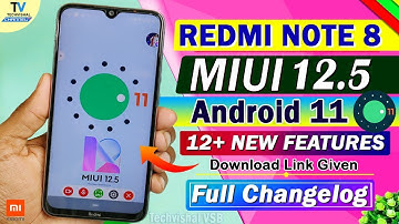 Redmi Note 8 MIUI 12.5 with Android 11 Update Roll Out | 12+ New Features | Redmi Note 8 Android 11