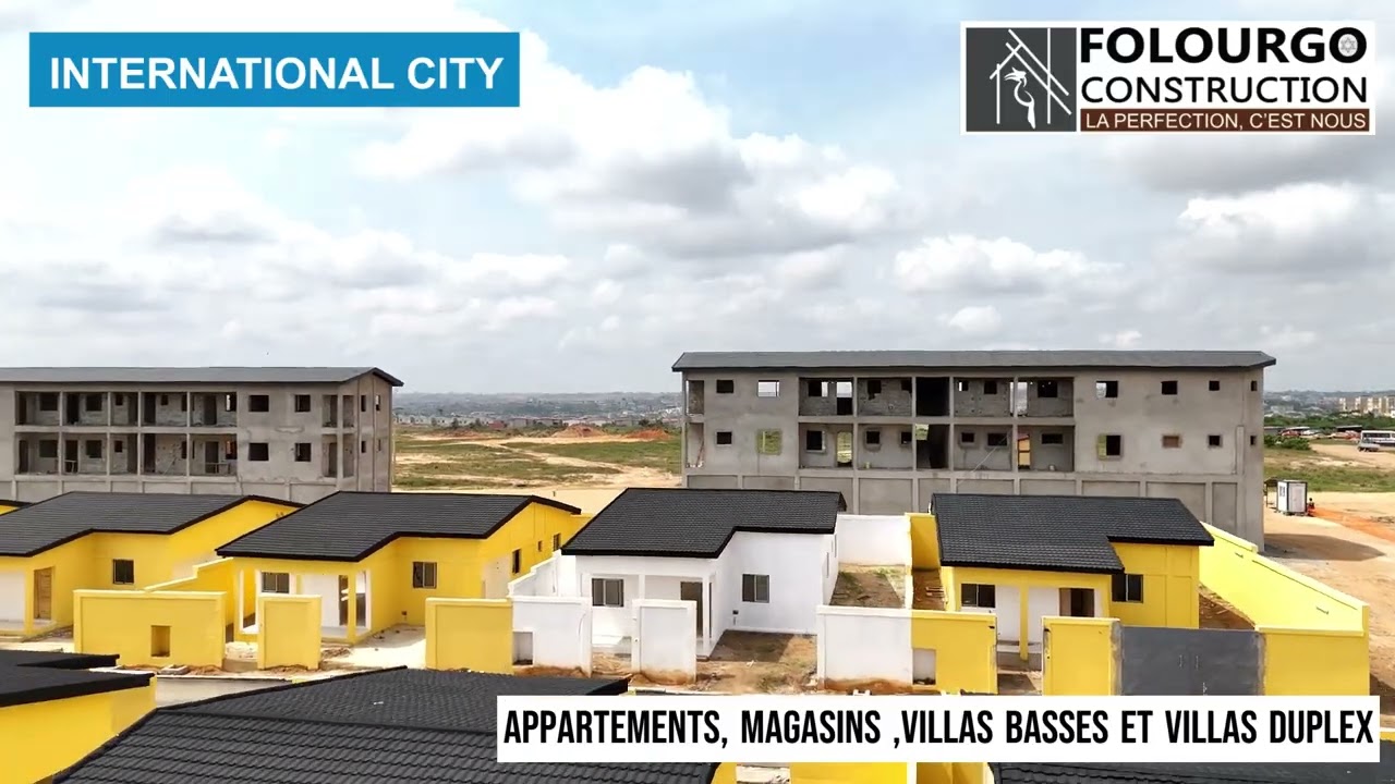 Evolution des travaux INTERNATIONAL CITY, angré 11e tranche