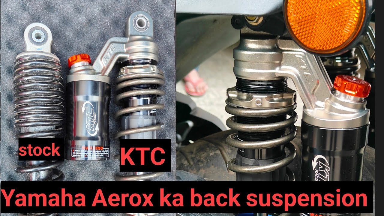 YamahaAerox me modified KTC ka back suspension kaise lagaye(Aerox ka full Accessories available hai