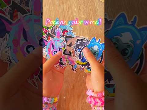 Pack an order w me! #stickers #stickershop #smallbusiness #ocs #kawaii #packingorders #sourfriends
