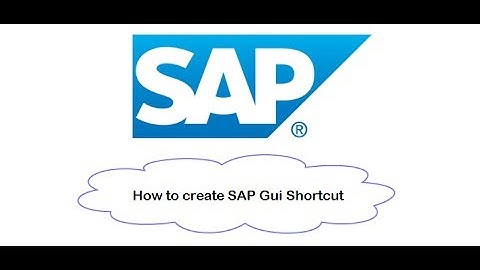 SAPGui shortcut creation
