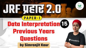 10:00 AM - NTA UGC NET 2021 | Data Interpretation by Simranjit Kaur | Previous Years Questions