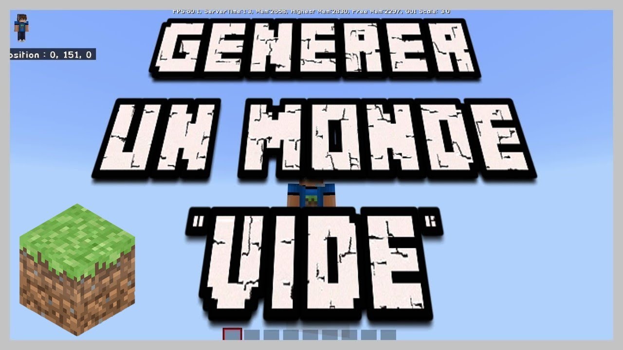 Generer Un Monde Vide Sur Minecraft Bedrock Xbox Ps4 Switch Windows Youtube