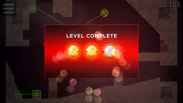 Laserbreak 2 - Level 105 and 106 (Collecting all Coins) playthrough / walkthrough / solution