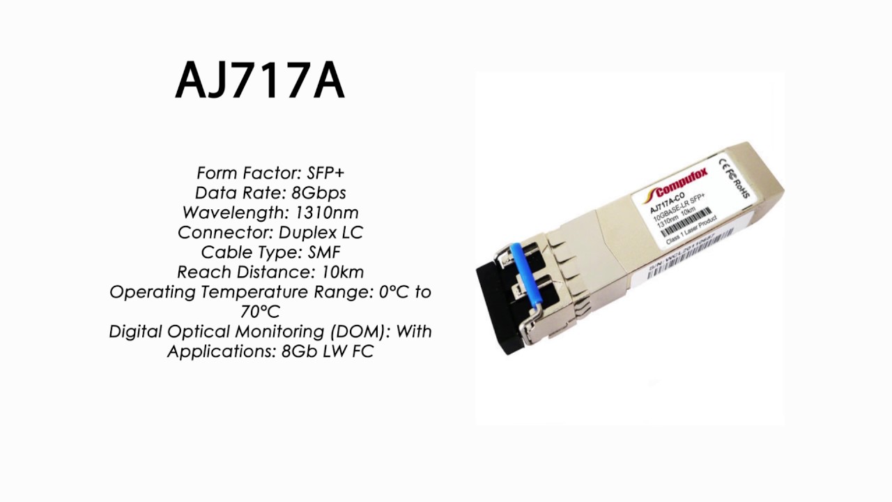 AJ717A | HP Compatible 8G FC SFP+ Optical Transceiver | Compufox.com