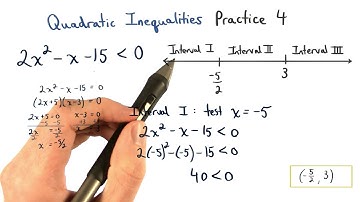 Quadratic Inequalities Practice 4 - Visualizing Algebra