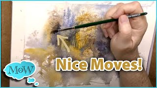 Shall We Dance?! These Brushes Have the Moves! Spontaneous Watercolor Landscape.