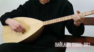 Telli Çalgı Yapım - Kısa Sap Yaprak Çınar Bağlama - 391
